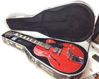GRETSCH STREAMLINER ARCH TOP GUITAR, MODEL G2420T/FS DUAL PICK-UPS WITH BIGSBY VIBRO & HARDSHELL CASE,