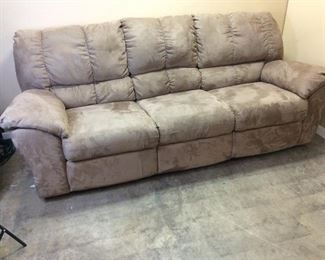 TAN DUAL RECLINING SOFA
