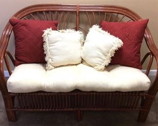 RATTAN LOVESEAT