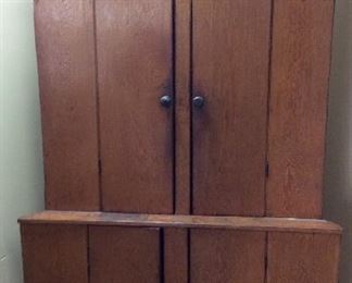 ANTIQUE 1800s CORNER KITCHEN CABINET