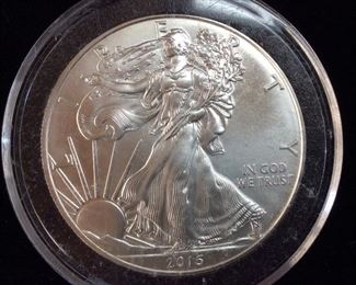 2015 AMERICAN SILVER EAGLE DOLLAR, 1 OUNCE