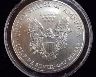 2004 SILVER AMERICAN EAGLE DOLLAR, 1 OUNCE
