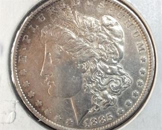 1885 MORGAN SILVER DOLLAR, PHILADELPHIA MINT