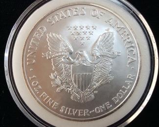 2005 SILVER AMERICAN EAGLE DOLLAR, 1 OUNCE