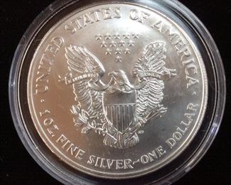 1999 SILVER AMERICAN EAGLE DOLLAR, COLORED