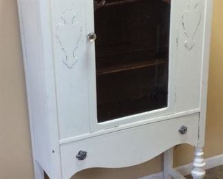 ANTIQUE 3 SHELF CHINA CABINET HUTCH