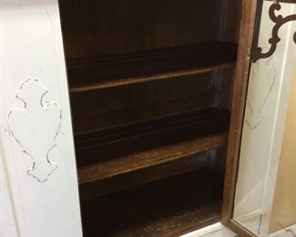 ANTIQUE 3 SHELF CHINA CABINET HUTCH