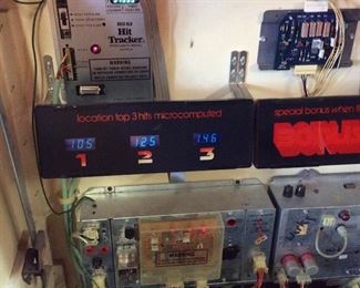 VTG. ROCK-OLA MODEL #488 JUKEBOX, .45 VINYL RECORDS