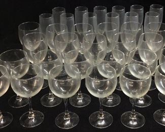 CRYSTAL STEMWARE, 35 PIECES