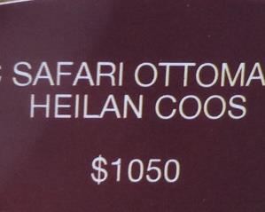 JOSHUA STEINBERG CLASSIC SAFARI OTTOMAN HIGHLAND COW