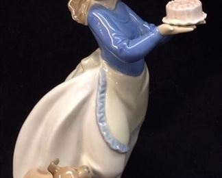 NAO BY LLADRO ‘PUPPY’S BIRTHDAY, GIRL WITH CAKE