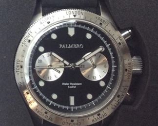 PALMERO VOYAGER DUAL TIME CHRONOGRAPH WATCH, NEW