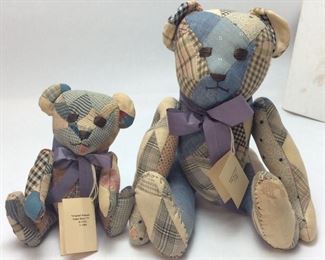 (2) 1984 ORIGINAL QUILT KEEPSAKE TEDDY BEARS
