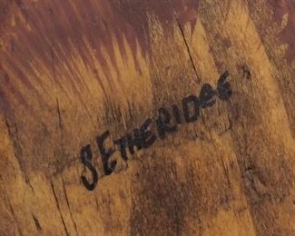 CARVED WOOD DUCK MAKER SIGNED