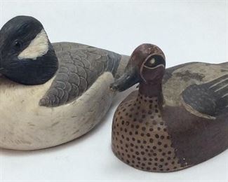 PAIR OF WOOD CARVED HAND PAINTED