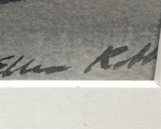 ANTIQUE ORIGINAL WATERCOLOR SIGNED ELLEN ROBBINS