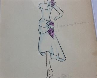 (5) COSTUME SKETCHES BY HARRY PHILIPS FROM 1949 NYC PRODUCTION ''CALL ME WHATE'ER YOU WILL'' BY GEORGE GERSHWIN