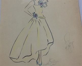 (5) COSTUME SKETCHES BY HARRY PHILIPS FROM 1949 NYC PRODUCTION ''CALL ME WHATE'ER YOU WILL'' BY GEORGE GERSHWIN