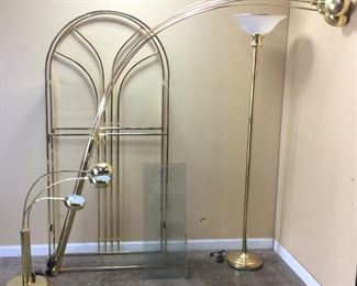 1980s BRASS FLOOR LAMPS 