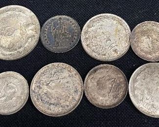 U.S. 1865 2 CENT COIN, BLUE SEAL 29 $1 BILLS, FOREIGN COINS