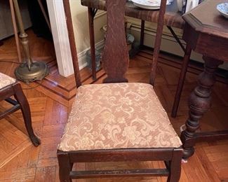 Antique Oak Dining Room Chairs/6