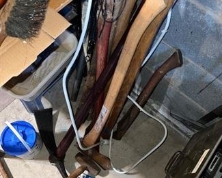 Axes, Hammers + handles $10-15ea