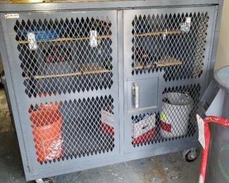 Mobile Tool and Material Cage.  I have 2 of these.  Selling at less than 1/2 price of new.  These are made by Durham Manufacturing.