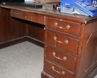 Wood office desk with matching credenza.  In OK shape.  Very usable.  I have 2 sets.  