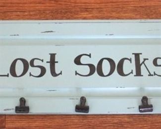 5 - Lost Socks Wood Sign 9 1/2x27
