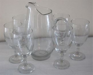 15 - 7 Piece Glass Pitcher Set 10inches and 7inches
