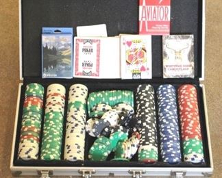 156 - Poker Set (chips w/ Cards)

