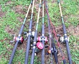 196 - Lot of Fishing Rods & Reels