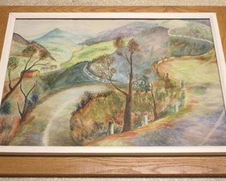 25 - Framed Watercolor - signed - 28 x 36
