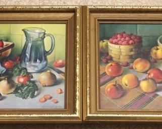 34 - Pair of Framed Prints - signed - 10.5 x 12.5
