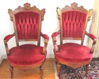 124 - Pair of Chairs - 42 x 27 x 24
