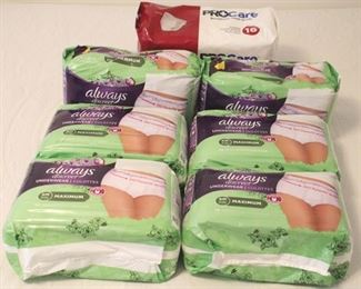 153 - New - Lot of Adult Diapers - 7 packs size M

