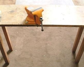 288 - Work Bench/Desk w/ contents - 33 x 33 x 49
