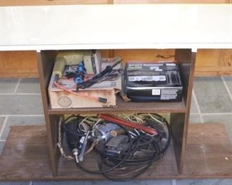 291 - Workbench stand w/contents 42x15x26
