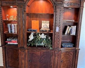 Drexel Heritage bookcase with lights