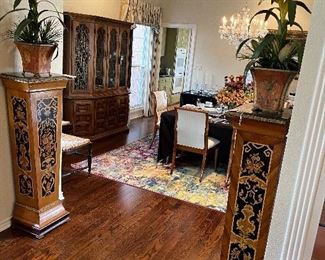 Wooden pedestals great to decorate with