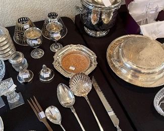 Silver serving pieces