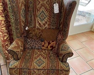Pair of wing back chairs