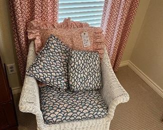 Wicker chair one of several