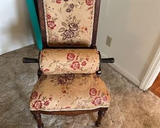 1840s chair and footstool