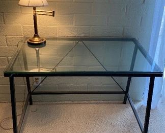 Glass Top Metal Table