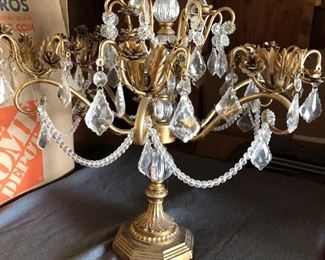 Candleabra with crystals