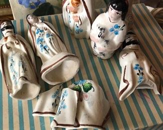 Pottery nativity, some broken