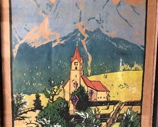 Vintage art church, mission