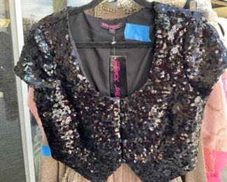 Betsy JOHNSON sequin top/shrug