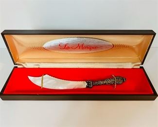La Marque sterling silver & mother of pears letter opener